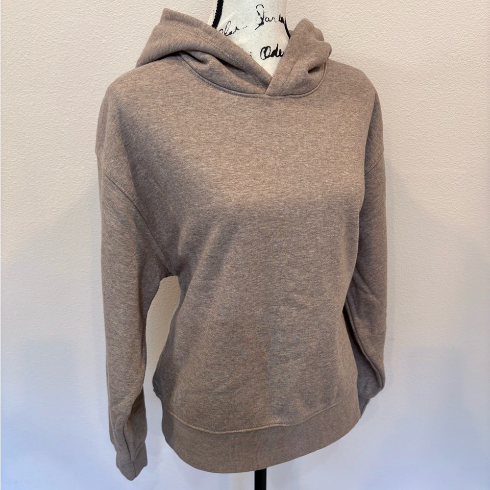 American Eagle Everyday Luxe Oversized Hoodie Sweatshirt Soft Heathered Coffee